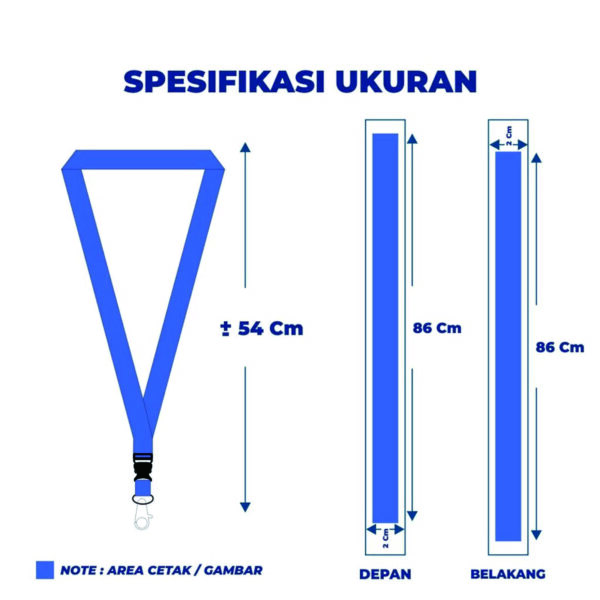 cetak custom lanyard 2cm | 2 sisi