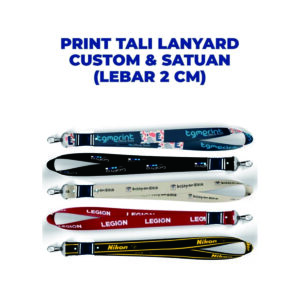 cetak custom lanyard 2cm | 2 sisi