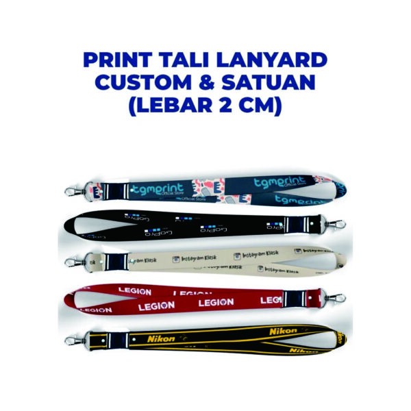 cetak custom lanyard 2cm | 2 sisi
