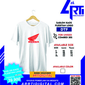 sablon kaos plesetan logo